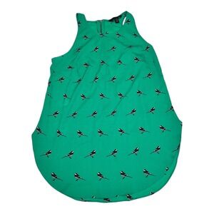Banana‎ Republic Womens XXS Bird Print Sleeveless Blouse Casual Top